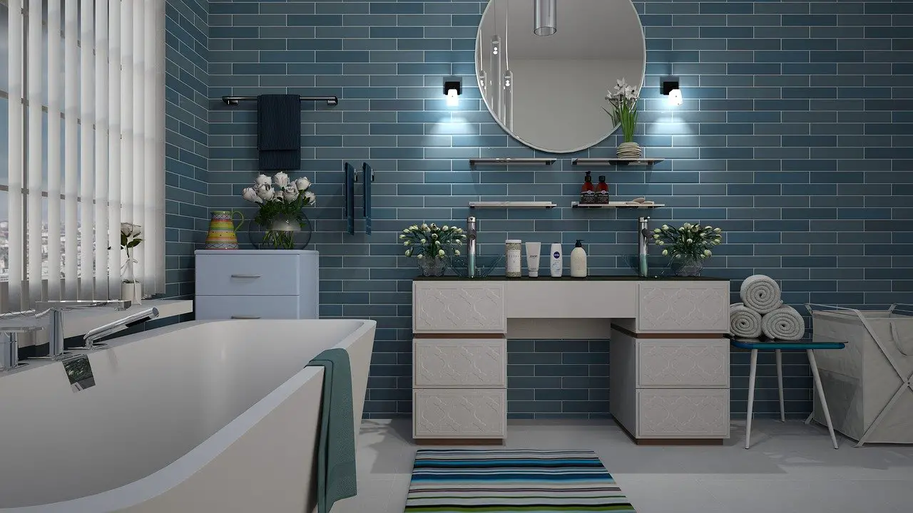 Bathroom Rugs,bathroom, blue, tile-3563272.jpg